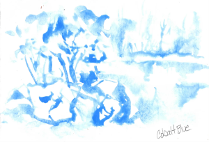 03 Cobalt Blue 5x7, Watercolor